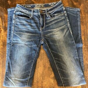 Buckle black skinny jean